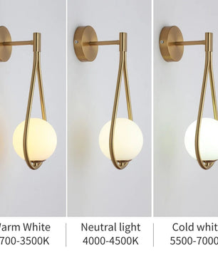 Moderne LED Wandlamp – Metalen Design met Glazen Accent – Nordic Wandverlichting voor Woonkamer, Slaapkamer & Bedside