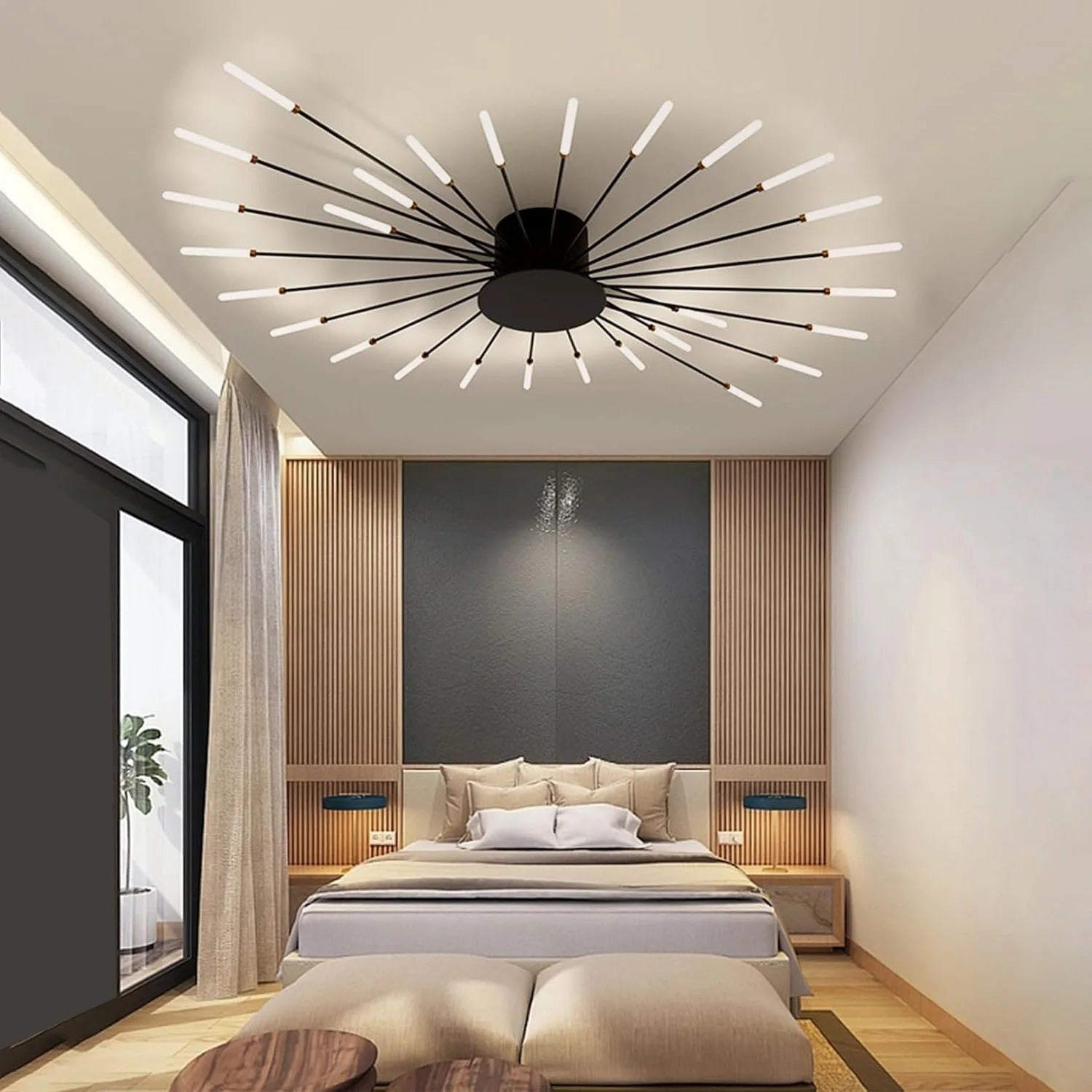 Moderne LED Plafondlamp – 28W Natuurlijk Licht 4500K – Strakke Metalen Plafondverlichting voor Slaapkamer, Woonkamer en Kantoor