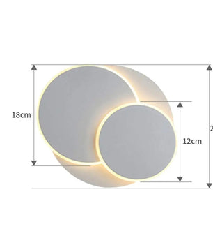 Moderne LED Wandlamp 15W – 3-in-1 Eclipse Design – 350° Draaibaar – Warm Wit Binnenverlichting