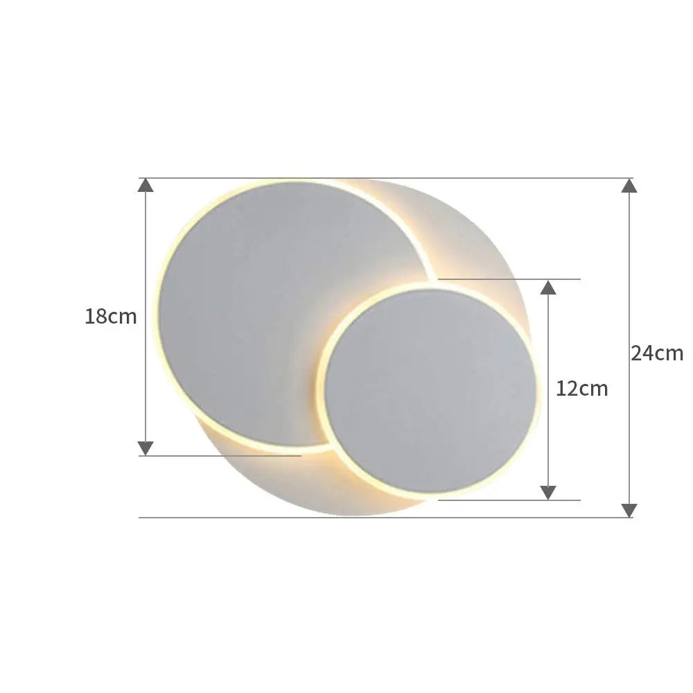 Moderne LED Wandlamp 15W – 3-in-1 Eclipse Design – 350° Draaibaar – Warm Wit Binnenverlichting