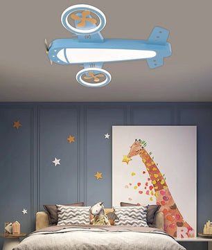 Vliegtuig LED Plafondlamp 60W – Kinderkamer Designlamp met Afstandsbediening – Dimbaar 3000K–6000K – Geheugenfunctie