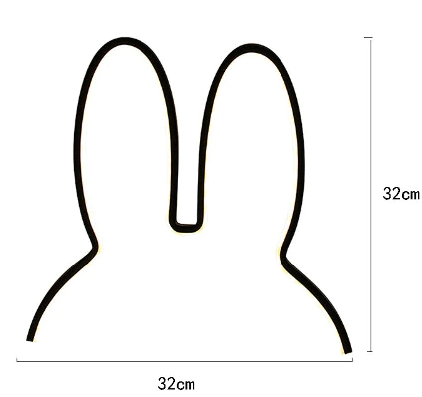 Konijn LED Nachtlampje – USB Bureaulamp, Kinderkamer & Sfeerverlichting, 5W