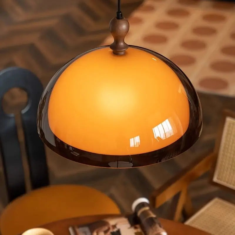 Bauhaus Scandinavische Hanglamp – Acryl & Hout Plafondlamp voor Eetkamer, Woonkamer & Keuken