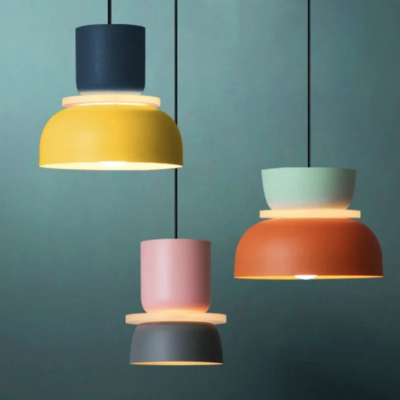 Moderne Macaron LED Hanglamp – Kleurrijke Plafondlamp voor Eetkamer, Slaapkamer & Café
