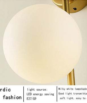 LED Glazen Bol Wandlamp – Metalen Design Wandverlichting in Goud of Zwart – Moderne Sfeerlamp voor Woonkamer en Slaapkamer