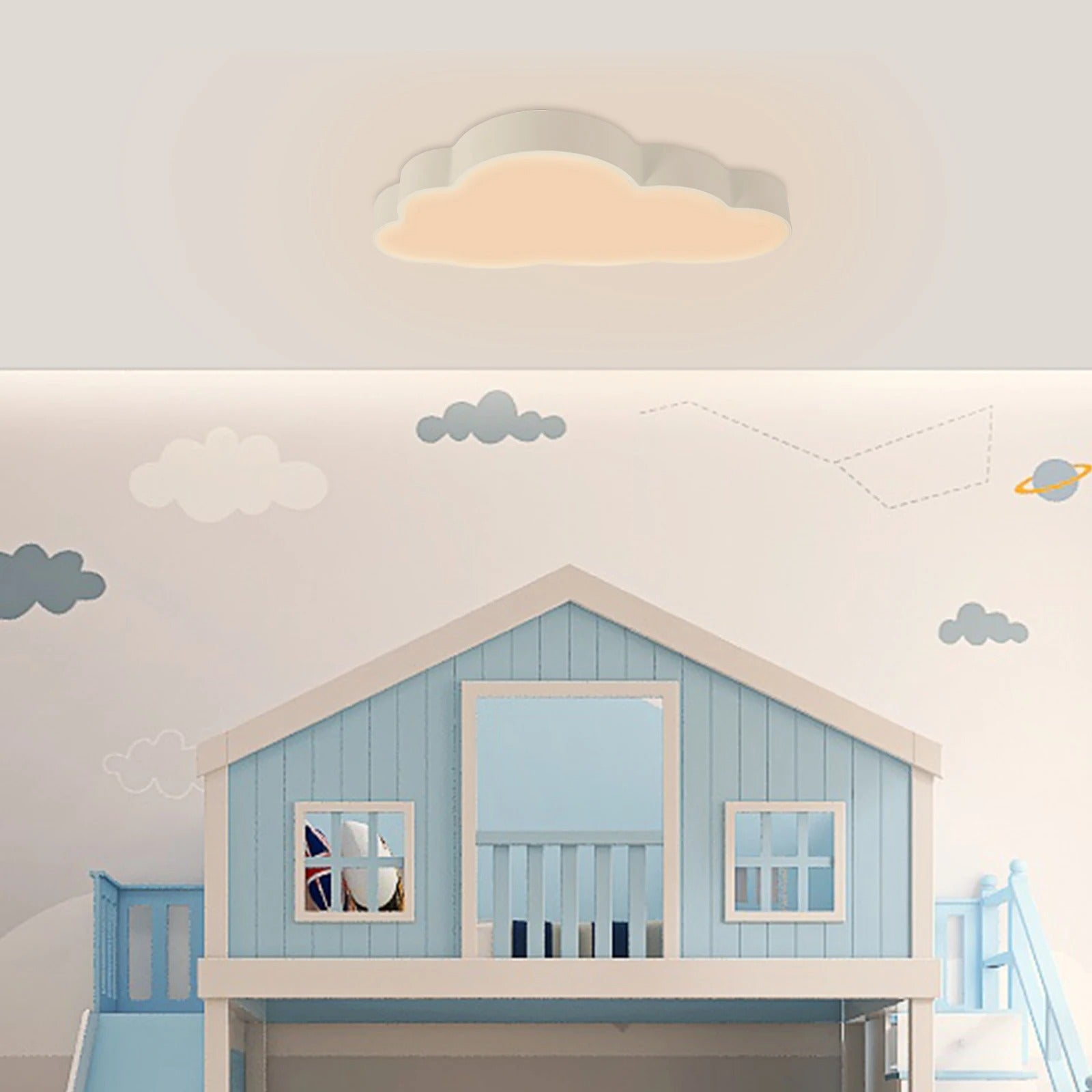 Wolkvormige LED Plafondlamp – 36W Warm Wit 3000K – Acryl Design Plafondverlichting voor Slaapkamer, Kinderkamer en Woonkamer