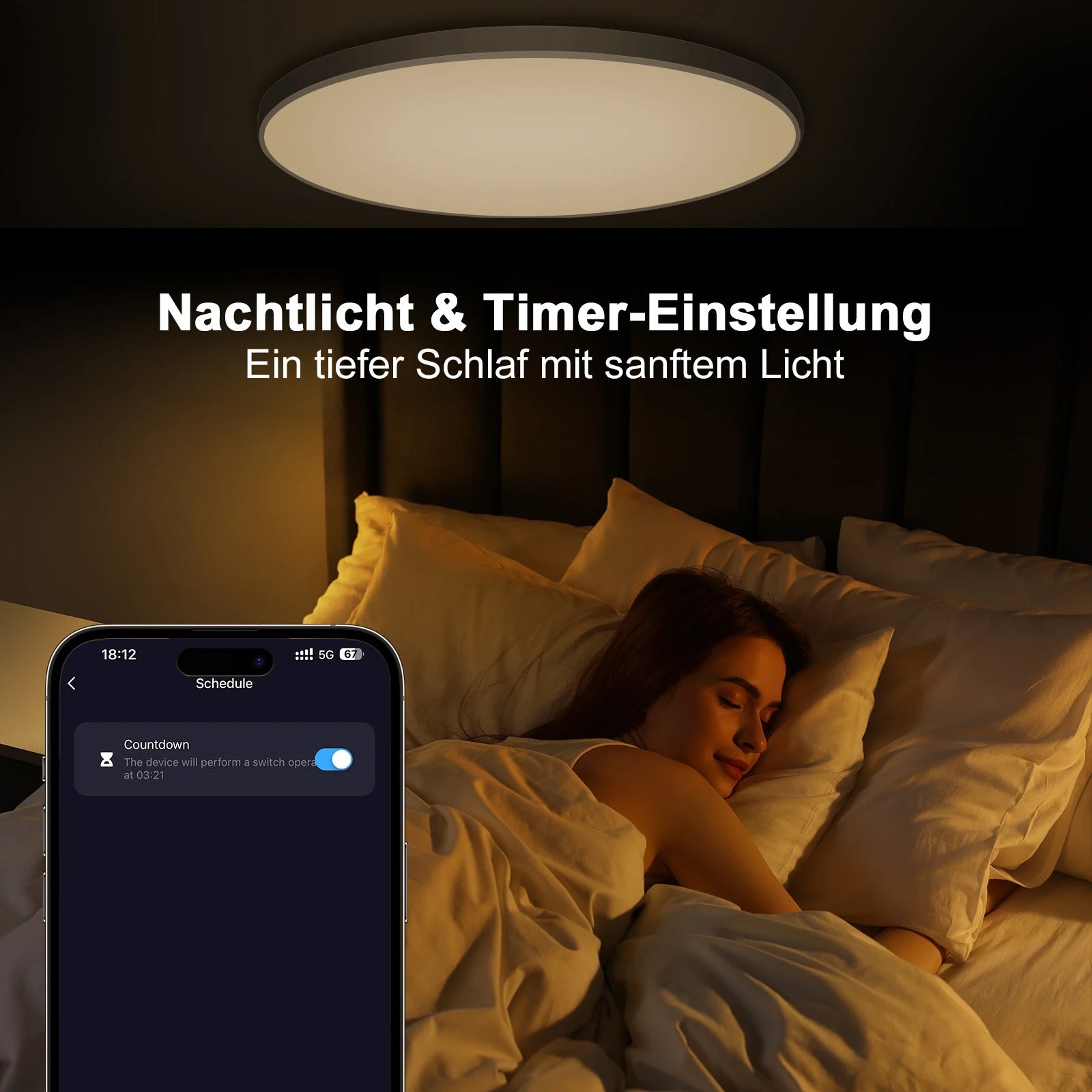 Slimme LED Plafondlamp Ø30 cm – 24W RGB met App en Afstandsbediening – Dimbaar 2700K–6500K voor Woonkamer en Slaapkamer