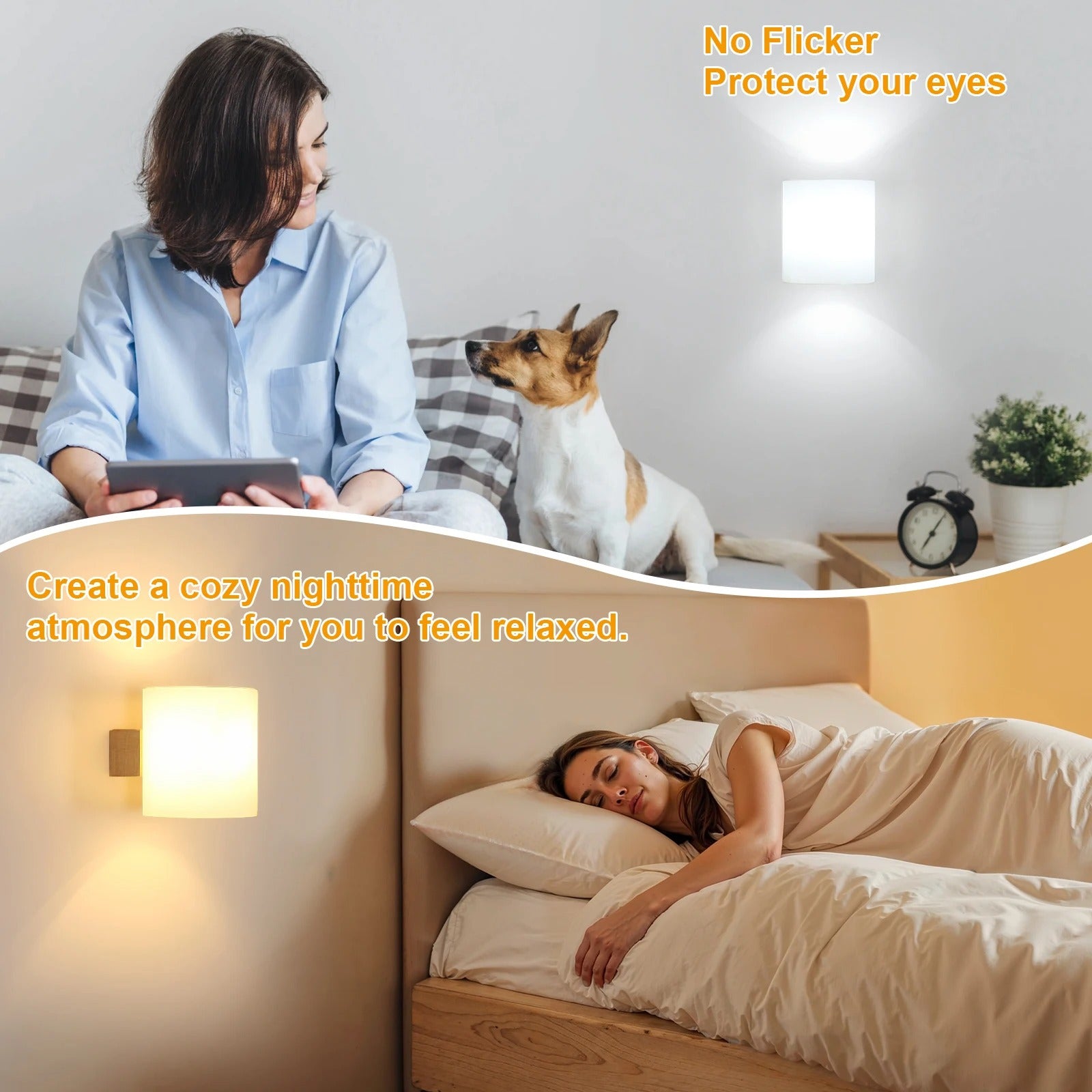 Moderne Houten Wandlamp – E27 Wandverlichting van Hout en Glas – Minimalistische LED Lamp voor Slaapkamer, Hal en Trap