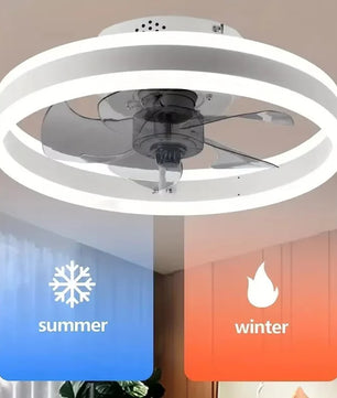 Moderne LED Plafondventilator – Stille Ventilatorlamp met Dimbare Verlichting, Omkeerbare Motor en Afstandsbediening voor Slaapkamer en Woonkamer