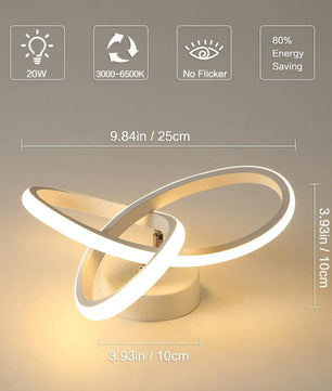Moderne LED Plafondlamp – 20W Wit met 3 Lichtstanden – Compact Bloemdesign Ø25 cm voor Gang, Keuken en Slaapkamer