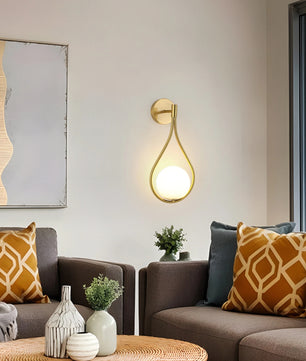 Moderne Geometrische Wandlamp – Gouden IJzeren Wandverlichting met E27 Fitting – Design Wandlamp voor Hal, Trap & Balkon