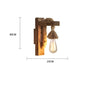 Retro Industriële Wandlamp – Hout en IJzer – Vintage Decoratieve Wandverlichting voor Woonkamer, Slaapkamer en Horeca