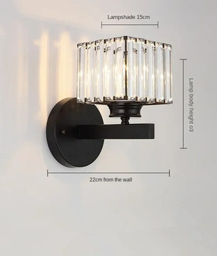 Moderne Kristallen Wandlamp – Luxe LED Wandverlichting met Minimalistisch Design voor Slaapkamer en Woonkamer