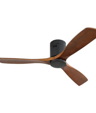 Moderne Plafondventilator met Houten Bladen – 52 Inch Ventilator met Dimbare LED, Stille DC-Motor, 6 Snelheden en Afstandsbediening voor Woonkamer en Veranda