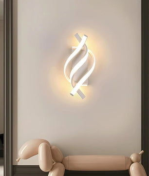 Gebogen LED Wandlamp – Spiraal Design van Aluminium & Siliconen, Modern en Sfeervol