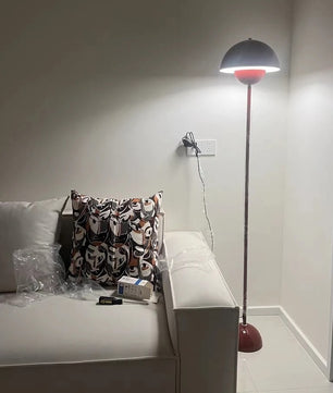 Moderne Crèmekleurige Vloerlamp – Minimalistische Staande Lamp met E27 Fitting – Sfeervolle LED Verlichting voor Woonkamer en Slaapkamer