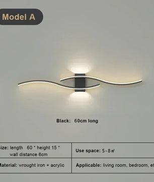 Moderne LED Wandlamp – Minimalistisch Design voor Slaapkamer, Woonkamer en Gang