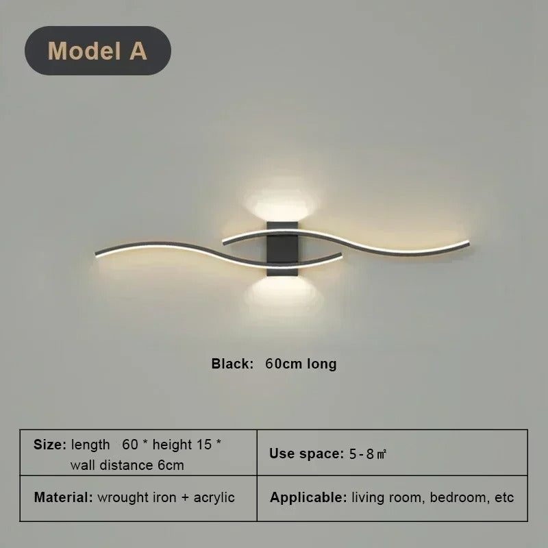 Moderne LED Wandlamp – Minimalistisch Design voor Slaapkamer, Woonkamer en Gang