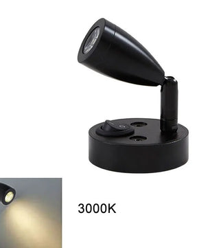 12V LED Leeslamp voor Camper, Caravan, Boot & Vrachtwagen – Aluminium Wandlamp, Warm/Koud Wit, 3W