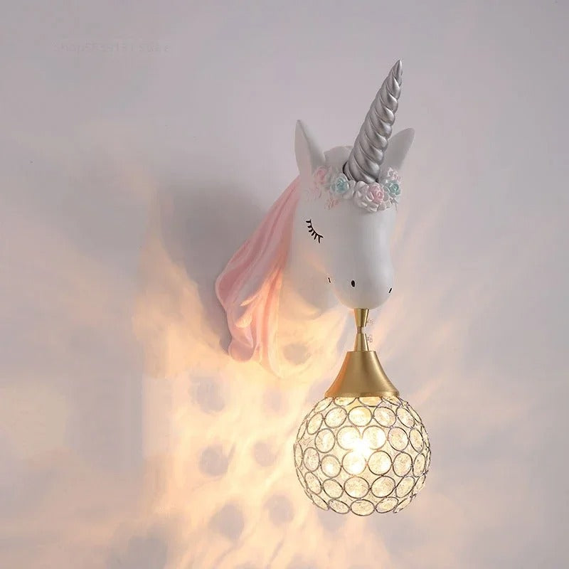 Eenhoorn Wandlamp – Schattige Nordic Wandverlichting voor Kinderkamer en Slaapkamer