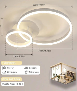 Moderne Ronde LED Plafondlamp – 42W LED Verlichting van Acryl en Aluminium voor Woonkamer, Keuken en Slaapkamer