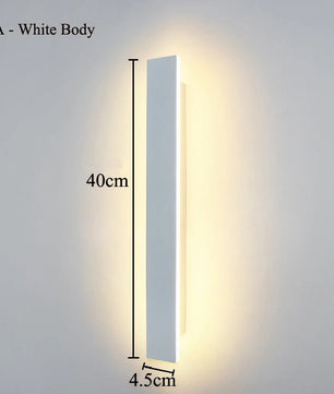 Moderne LED Lijn Wandlamp – 40 cm Minimalistisch Design, 15W voor Woonkamer, Slaapkamer & Gang