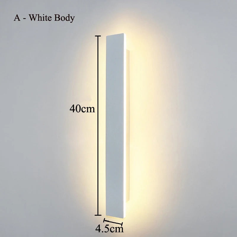 Moderne LED Lijn Wandlamp – 40 cm Minimalistisch Design, 15W voor Woonkamer, Slaapkamer & Gang