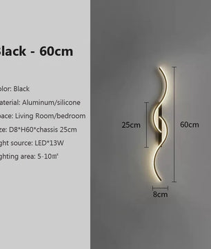 Moderne LED Wandlamp – Minimalistische Lange Strip Wandverlichting voor Slaapkamer & Woonkamer