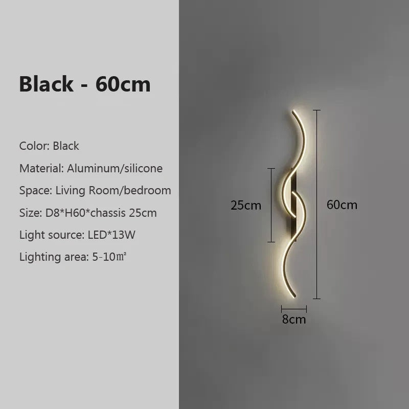 Moderne LED Wandlamp – Minimalistische Lange Strip Wandverlichting voor Slaapkamer & Woonkamer