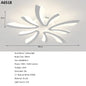 Moderne LED Plafondlamp 50W – V-Vormige 5-Kops Designlamp – Acryl – Neutraal of Koud Wit – 5625 Lumen