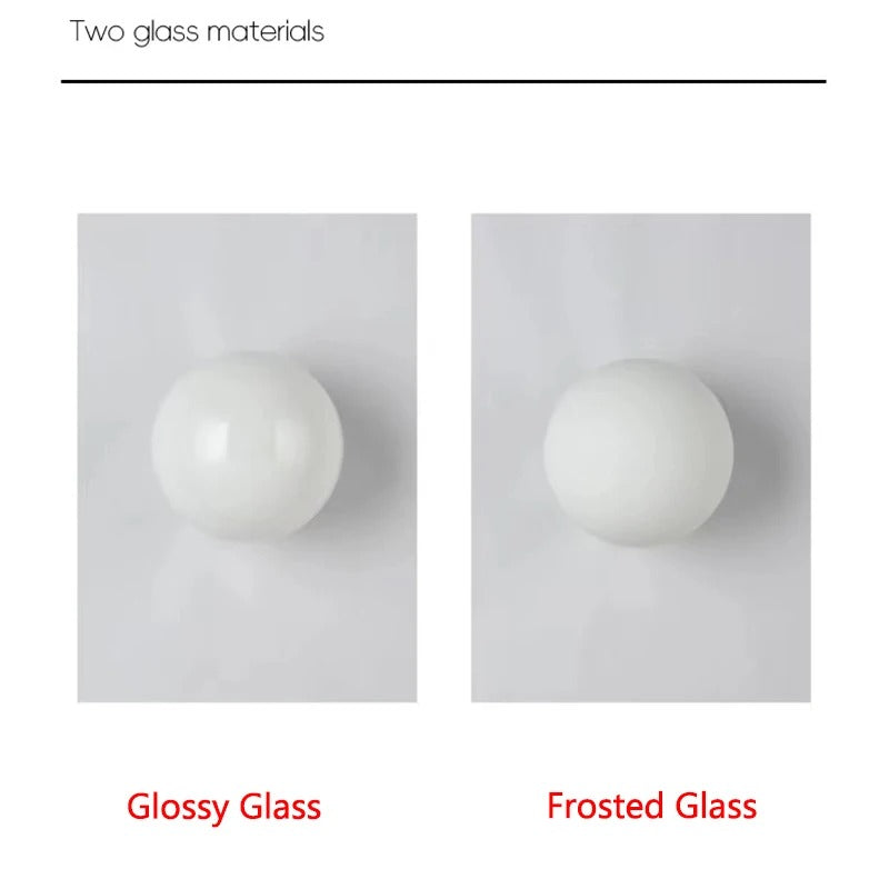 Moderne Glazen Wandlamp – Bauhaus Ronde Melkwitte Bal met G9 LED voor Slaapkamer en Woonkamer