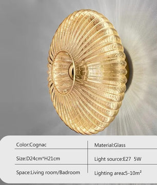 Glazen Wandlamp – Moderne LED Wandkandelaar van Glas – Sfeerverlichting voor Woonkamer, Slaapkamer en Hal