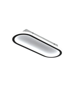 Ultradunne LED Plafondlamp 33W – Zwart Wit Design 41 cm – Koel Wit 6500K – 3712 Lumen – Slechts 4,8 cm Hoog