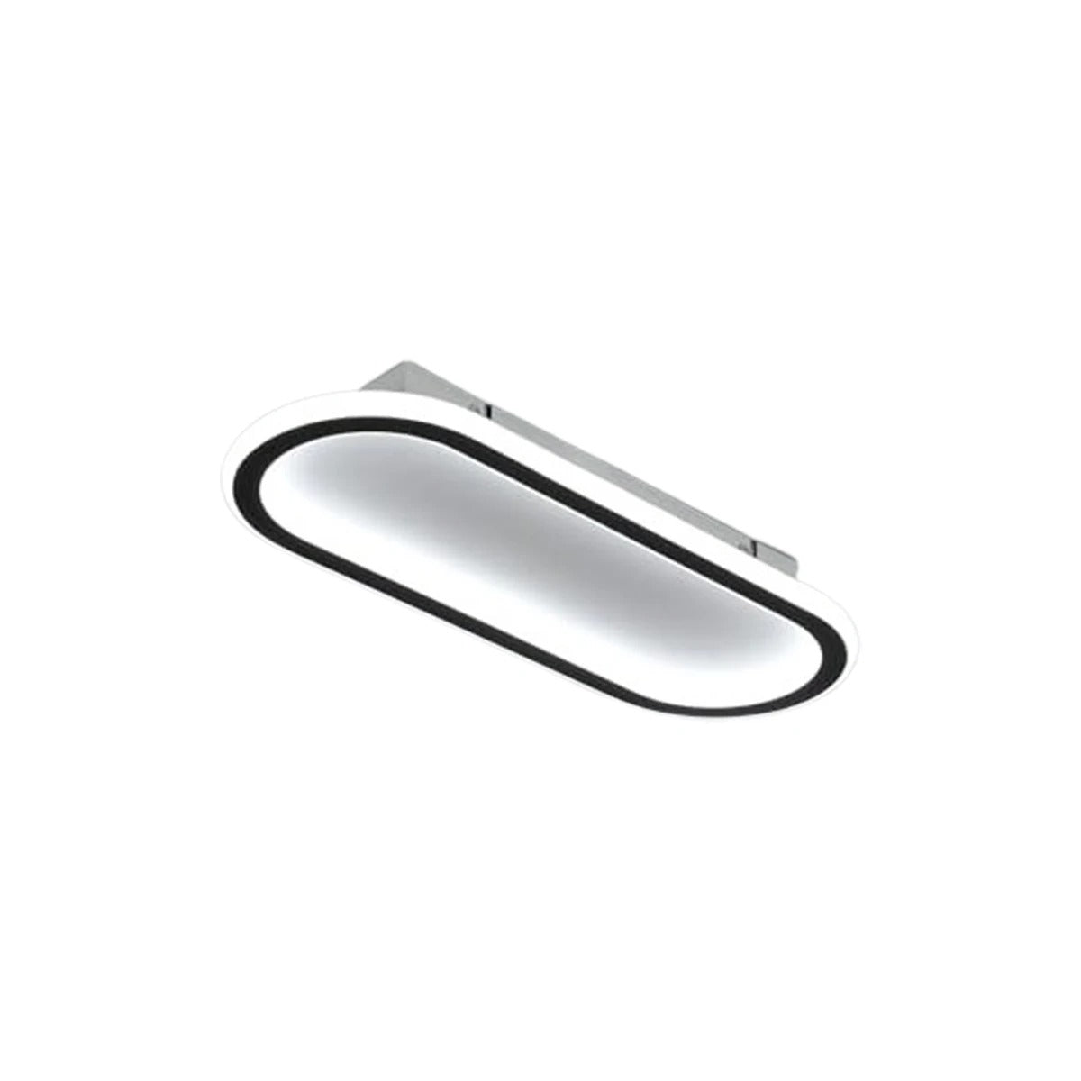 Ultradunne LED Plafondlamp 33W – Zwart Wit Design 41 cm – Koel Wit 6500K – 3712 Lumen – Slechts 4,8 cm Hoog
