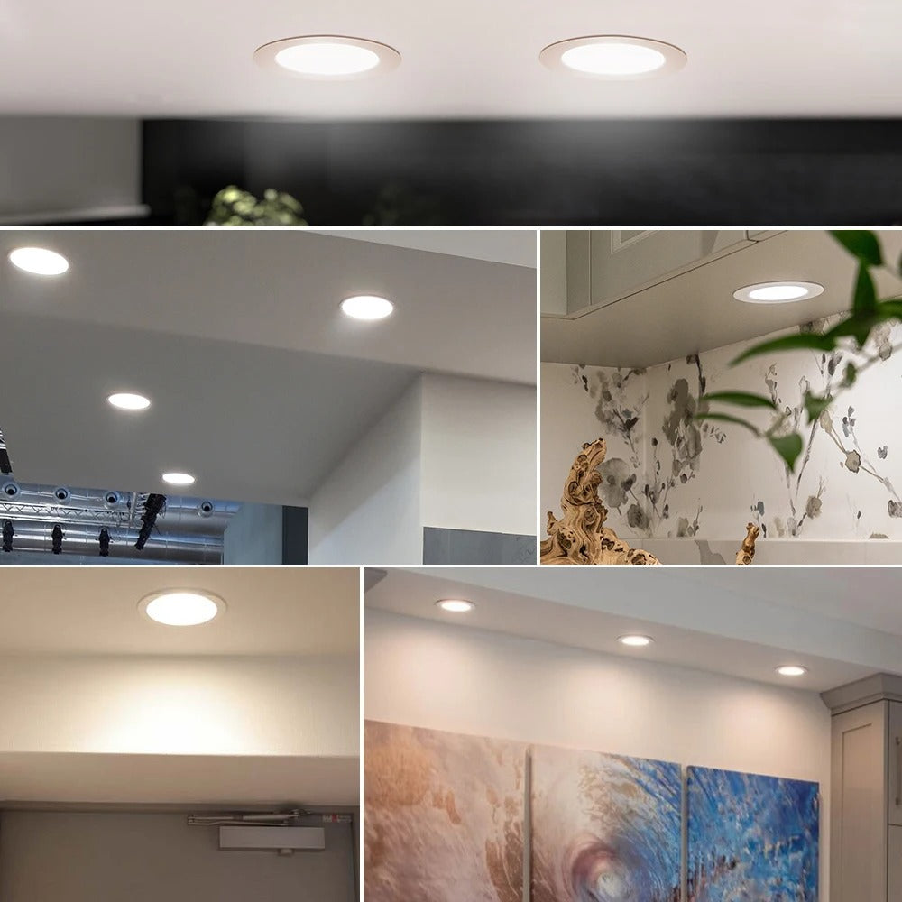 Set van 10 LED Inbouw Downlights – Ronde Plafondspots 220V met SMD2835 LED – Energiezuinige Verzonken LED Spots voor Binnen