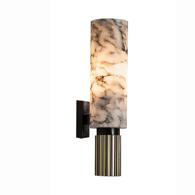 Moderne Marmeren Wandlamp – Natuurlijk Marmer met LED Verlichting – Luxe Design Wandlamp voor Woonkamer en Slaapkamer