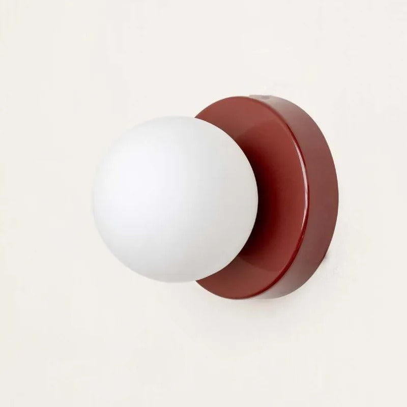Macaron LED Wandlamp – Mini Glazen Wandlamp 10 of 12 cm – Moderne Sfeerverlichting voor Slaapkamer, Gang en Balkon