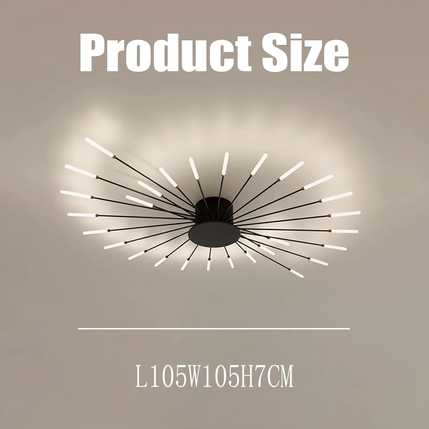 Moderne LED Plafondlamp – 28W Natuurlijk Licht 4500K – Strakke Metalen Plafondverlichting voor Slaapkamer, Woonkamer en Kantoor