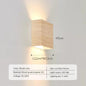 Nordic Houten LED Wandlamp – Vierkante Scandinavische Wandverlichting voor Slaapkamer en Hal