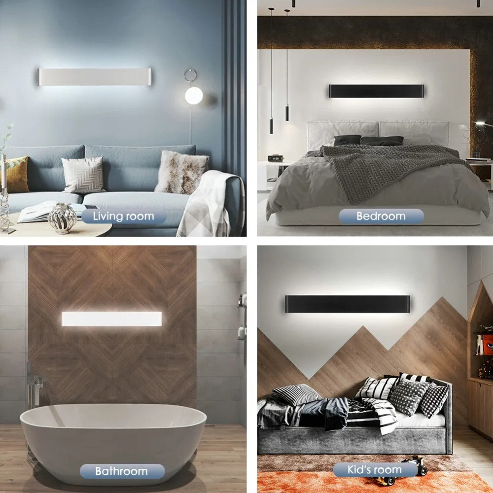 Moderne LED Wandlamp – Dimbaar Aluminium Design voor Slaapkamer, Woonkamer & Hal