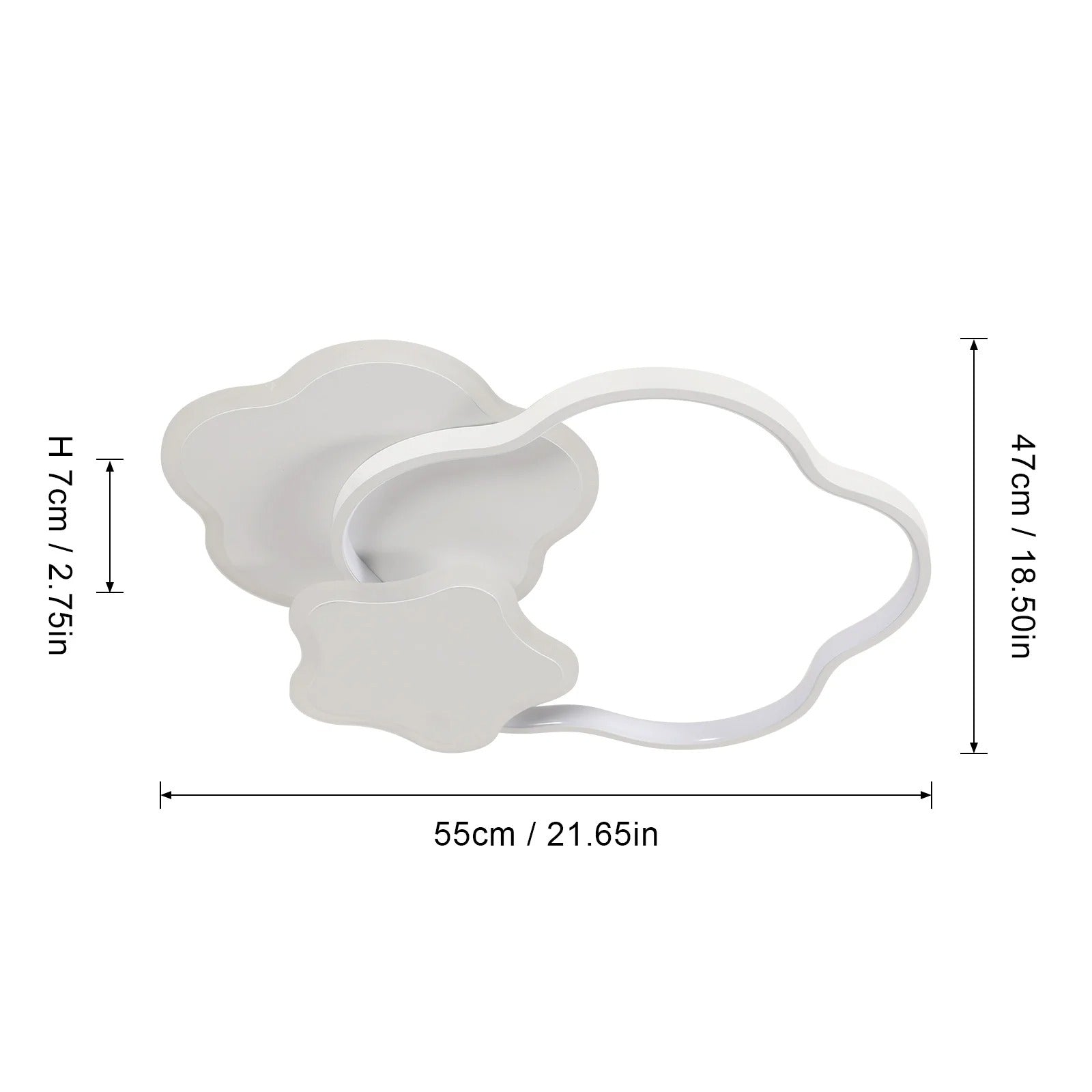 Stervormige LED Plafondlamp – 31W Dimbaar 3000–6500K met Afstandsbediening – Moderne Witte Design Plafondverlichting voor Woonkamer en Slaapkamer