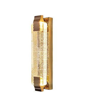 Moderne LED Wandlamp 38 cm – Gouden Wandverlichting met Kristallen Kap – 12W Warm Wit Licht 3000K voor Woonkamer, Hal & Slaapkamer