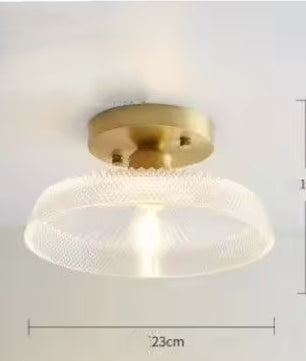 Moderne Glazen Plafondlamp – Minimalistische LED Plafondverlichting met E27 Fitting voor Woonkamer en Hal