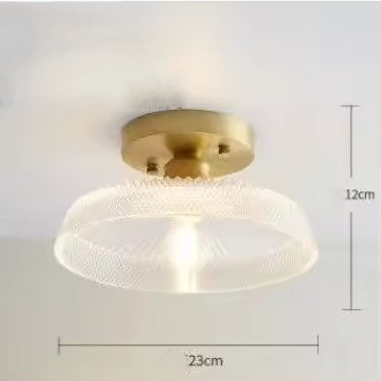 Moderne Glazen Plafondlamp – Minimalistische LED Plafondverlichting met E27 Fitting voor Woonkamer en Hal