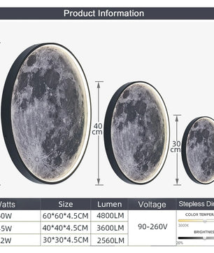 3D LED Maan Wandlamp – Realistische Maanlamp met Afstandsbediening – Decoratieve Muurlamp voor Woonkamer & Slaapkamer