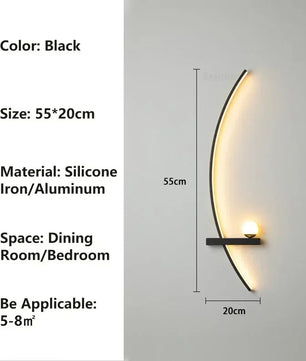 Moderne LED Wandlamp – Minimalistische Strepen Wandverlichting voor Slaapkamer, Woonkamer & Hal