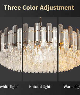 Ronde Kristallen Kroonluchter 80 cm – Luxe Plafondlamp met 15× E14 Fittingen voor Grote Ruimtes