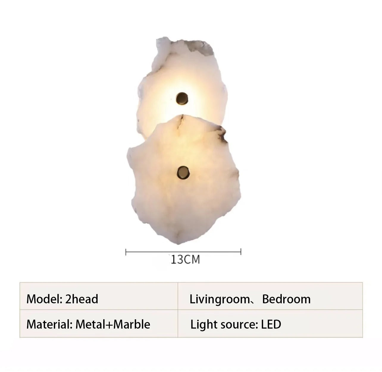 Luxe Marmeren Wandlamp – Albast & Massief Koper, Tijdloos en Elegant