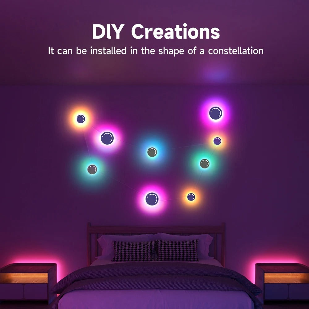 LED RGB Wandlamp – Creatieve Constellatie Verlichting met APP & Muzieksync