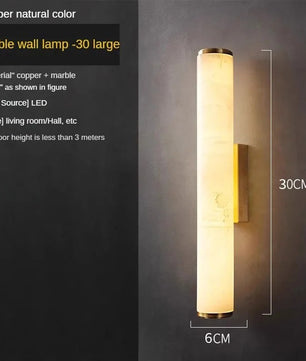 Luxe Marmeren Wandlamp – Minimalistisch Design met Massief Koper, Sfeervolle Verlichting voor Woonkamer & Slaapkamer